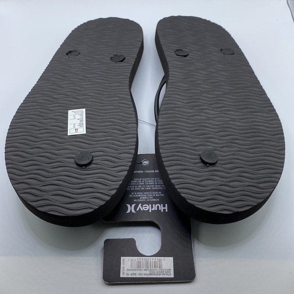 Hurley Men’s Flip Flops Slides Black Gray Sandals Camo Size 10 NWT - Picture 5 of 6